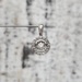 10K Round Diamond Pendant 