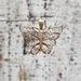 10K Tricolor Fancy Butterfly Pendant 