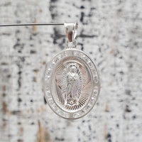 BRAND NEW CZ Mary / Maria Religious Pendant 