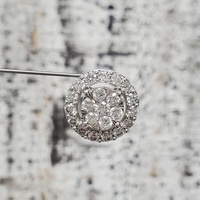 14K Diamond Cluster Pendant 