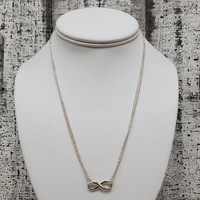 $380 Tiffany & Co. Infinity Pendant Double Strand Necklace 