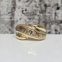 14K Meander Design Band Ring
