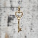 14K Key Heart Pendant 
